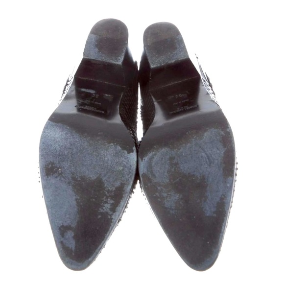 Authentic SAINT LAURENT Black Python Studded Double Monk Ankle Booties (EUC) - Picture 5 of 11